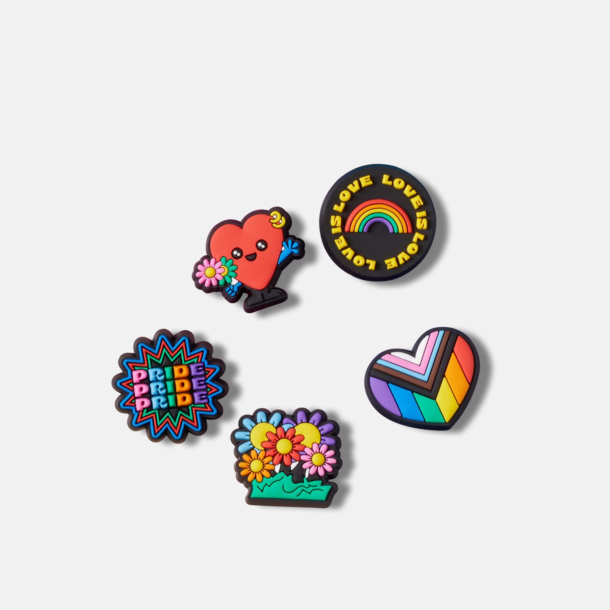 Jibbitz Charms Love is Love 5-Pack