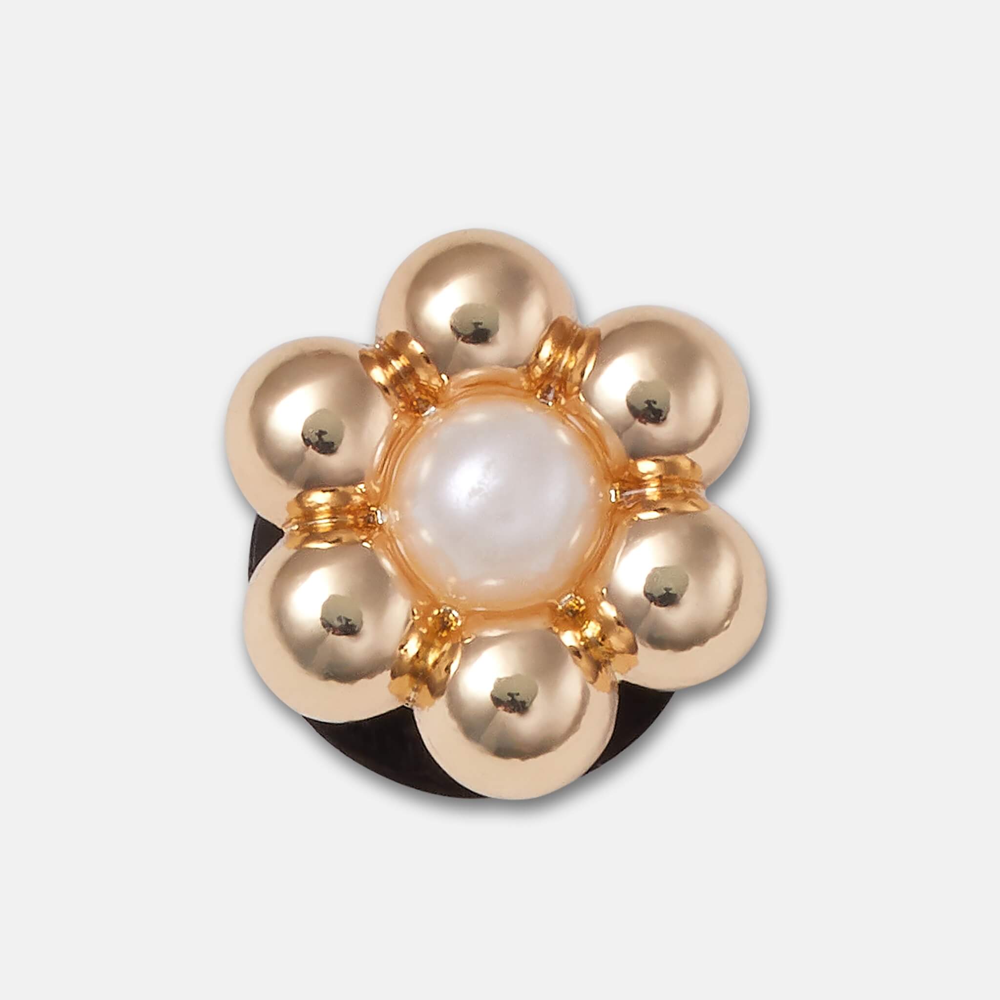 Jibbitz Charms Gold and Pearl Tiny Flower