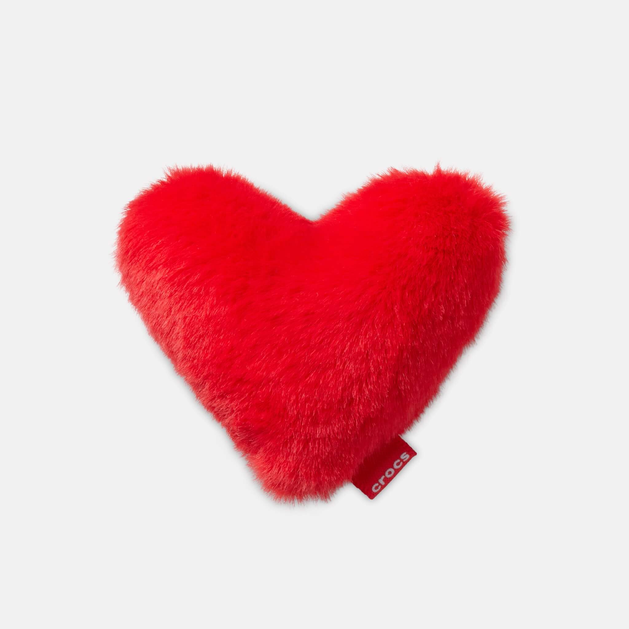 Jibbitz Charms Red Fuzzy Heart