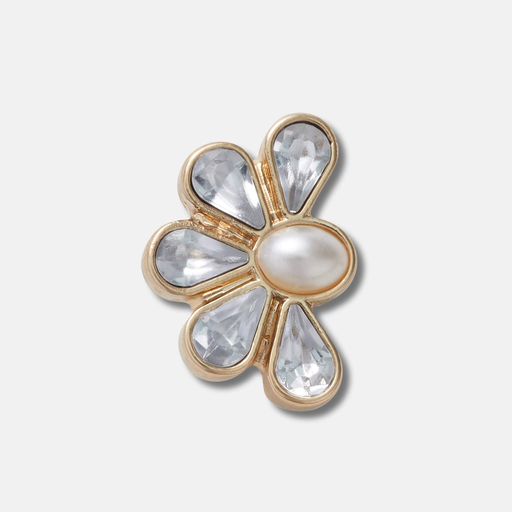 Jibbitz Charms Half Gem Floral with Pearl