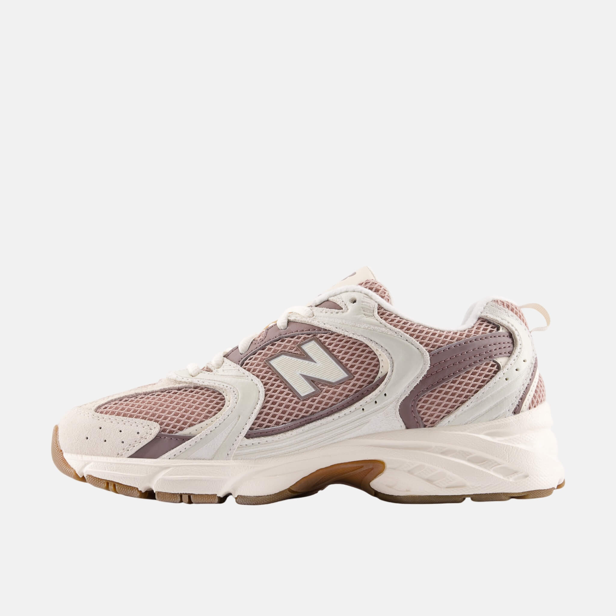 New Balance U530 White/Silver/Brown (Wheat)