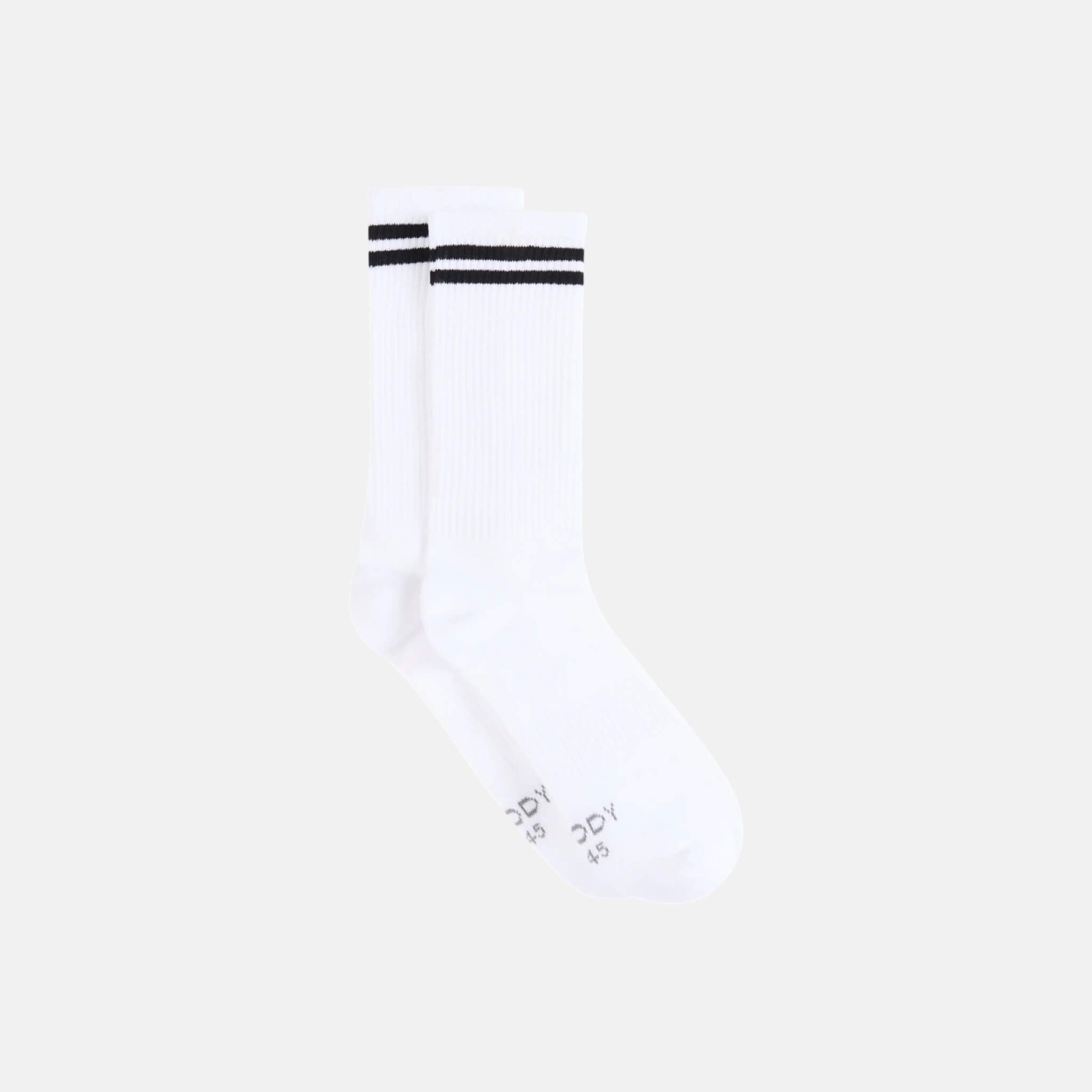 Boody Striped Cushioned Crew Socks Black/White