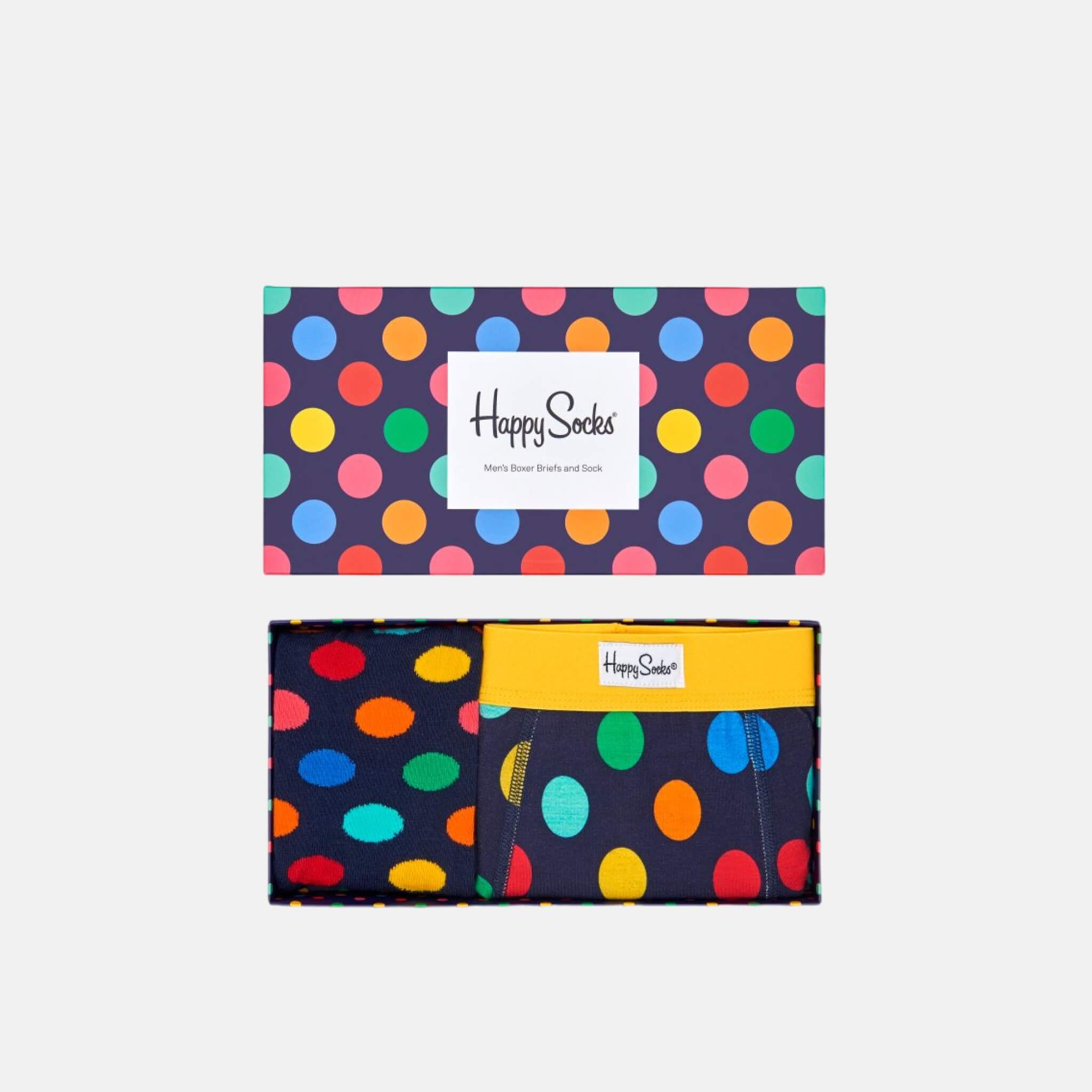 Happy Socks Combo Big Dot Blue 2-Pack Gift Set