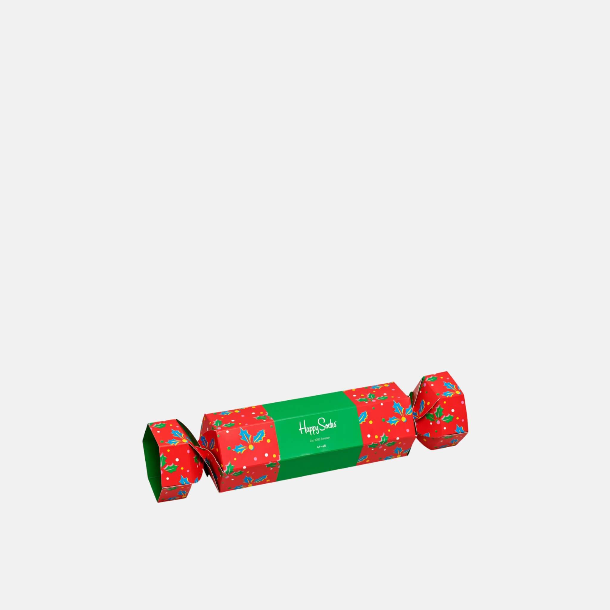 Happy Socks Christmas Cracker Holly Socks 2-Pack Gift Set